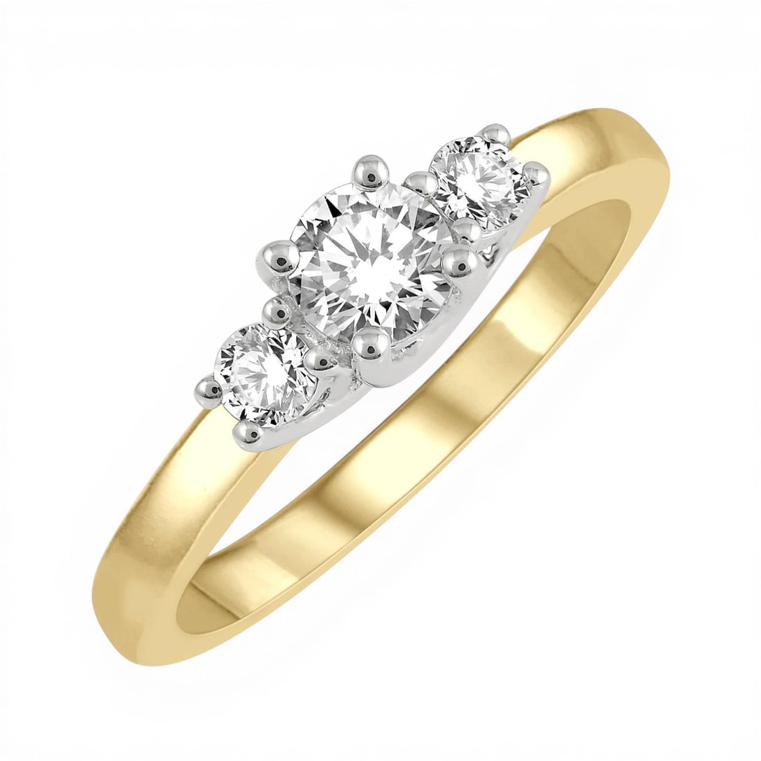 0.51 ctw Diamond Three-Stone 14K Yellow & White Gold Ring (1 of 3)