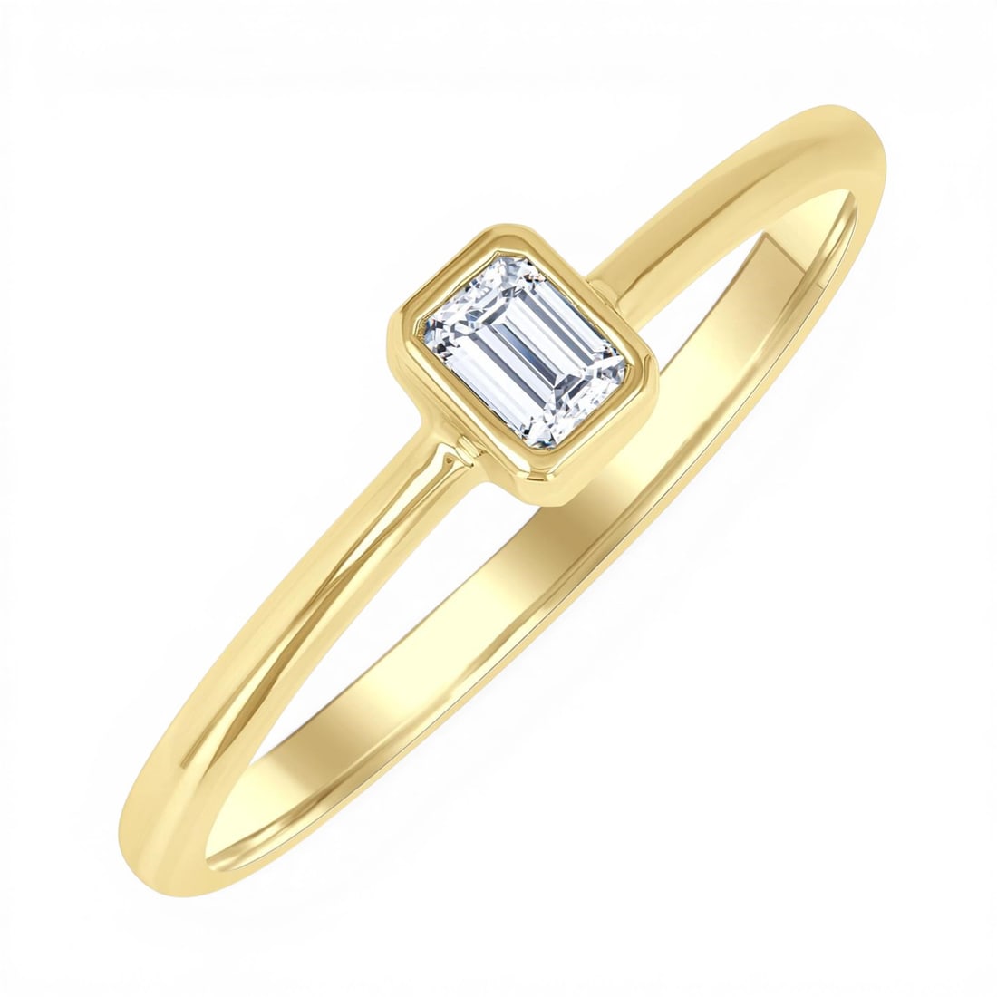 0.16 ctw Diamond 10K Yellow Gold Ring: Exuding opulence and grace, this elegant Petite ring featuring White Diamond is crafted for the distinguished. A detailed Bezel gallery secures the stones, rendered in 1.55 grams of lustrous 10K Yello