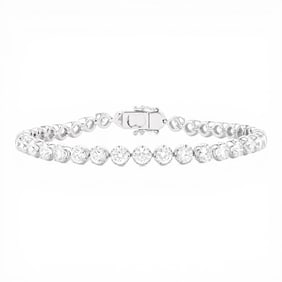 7.92 ctw Diamond 18K White Gold Tennis Bracelet