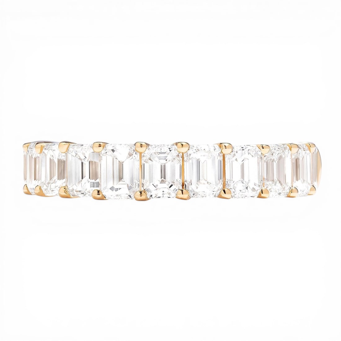 2.75 ctw Emerald Cut Diamond 18K Yellow Gold Band Ring (1 of 3)