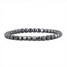 Sereno Bead Stretch Black Rhodium 18k White Gold Bracelet