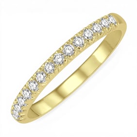 0.26 ctw Diamond Pave 14K Yellow Gold Band Ring