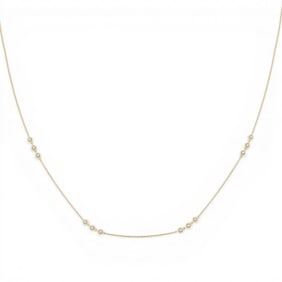 0.51 ctw Diamond Station 14K Yellow Gold Necklace