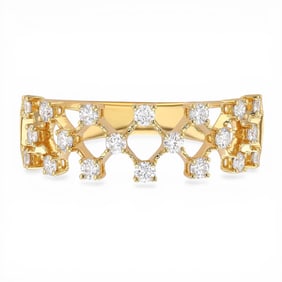0.55 ctw White Diamond 18K Yellow Gold Band Ring