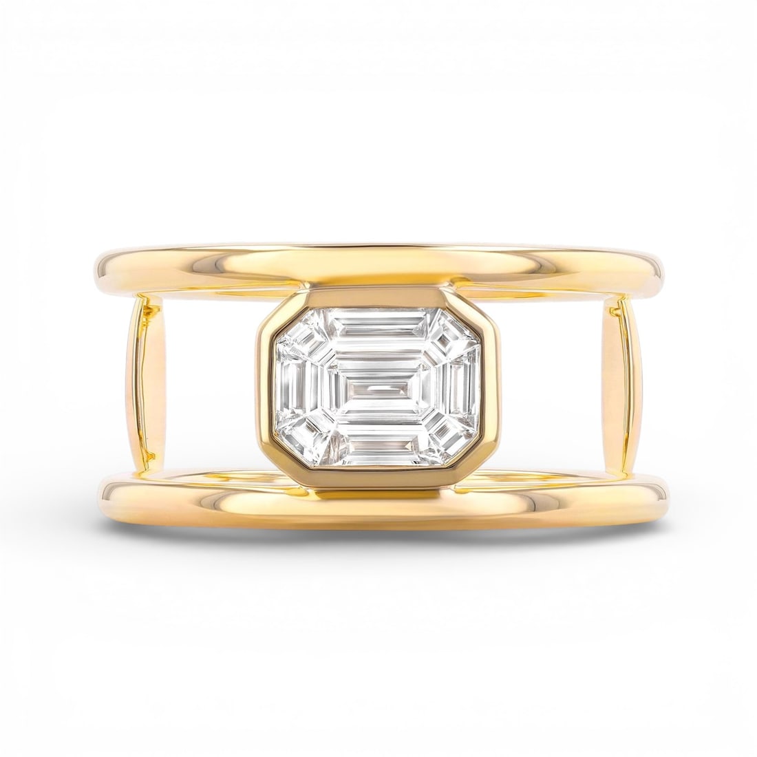 0.55 ctw Empress Solitaire Diamond Bezel Set 18K Yellow Gold Ring: Epitomizing grandeur, this elegant Empress Solitaire ring featuring White Diamond stands as a beacon of refined taste. Crafted with precision, the Bezel setting is seamlessly integrated into 7.2 grams
