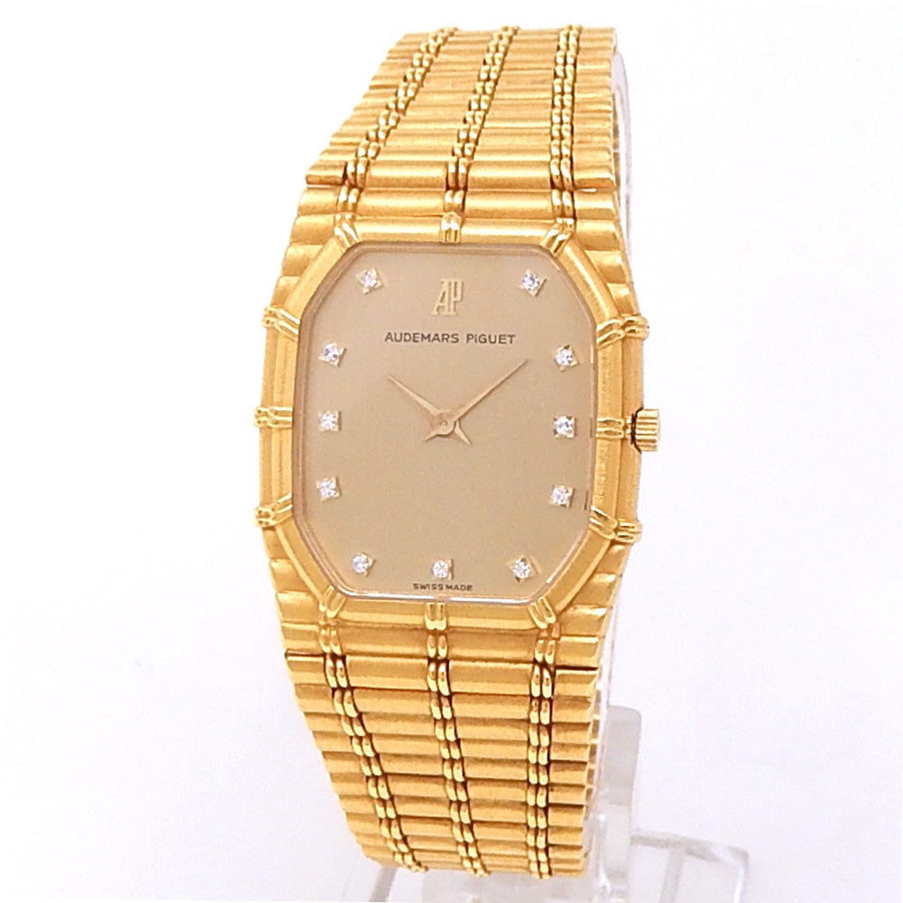 Audemars Piguet Bamboo 18k Yellow Gold Champagne Diamond Dial (1 of 5)