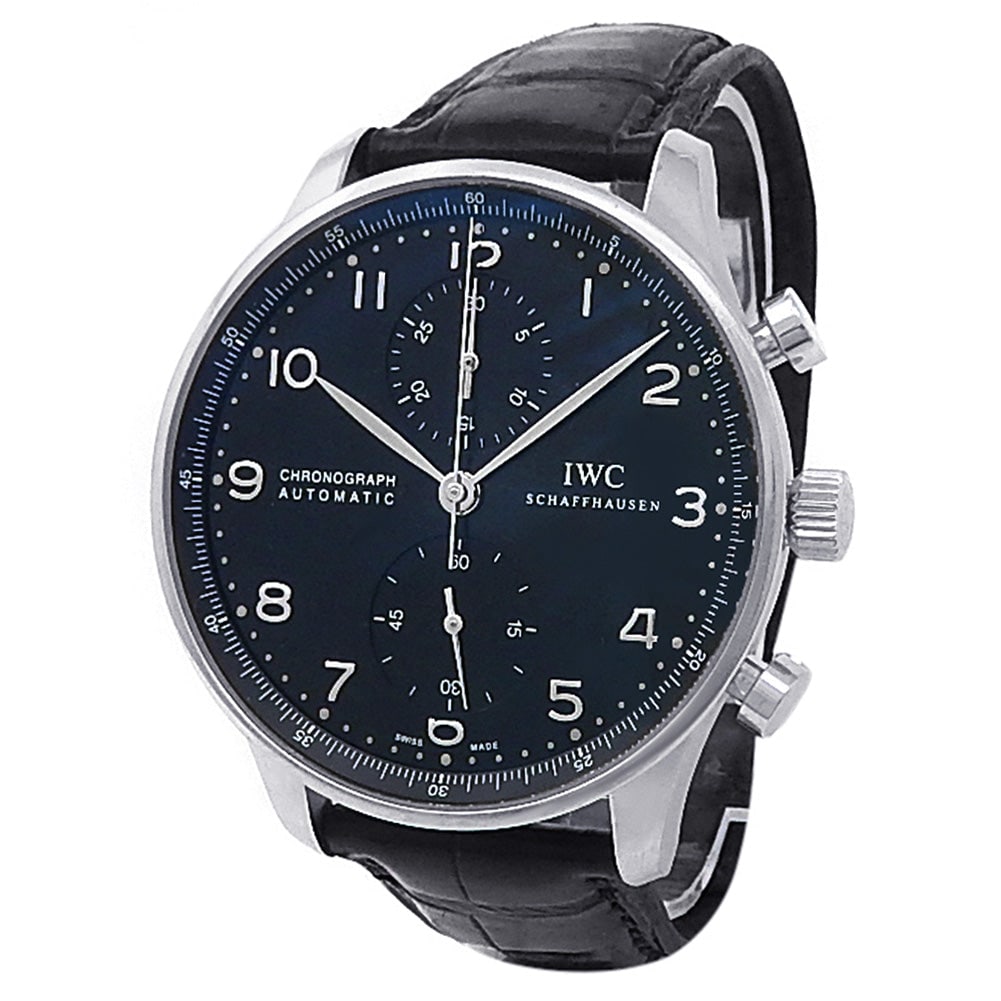 IWC Portugieser Chronograph IW371447 Stainless Steel Black Dial (1 of 5)