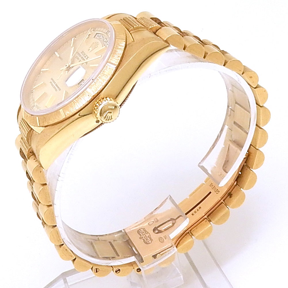 Rolex Day-Date 18078 18k Yellow Gold Bark Champagne Dial - 2