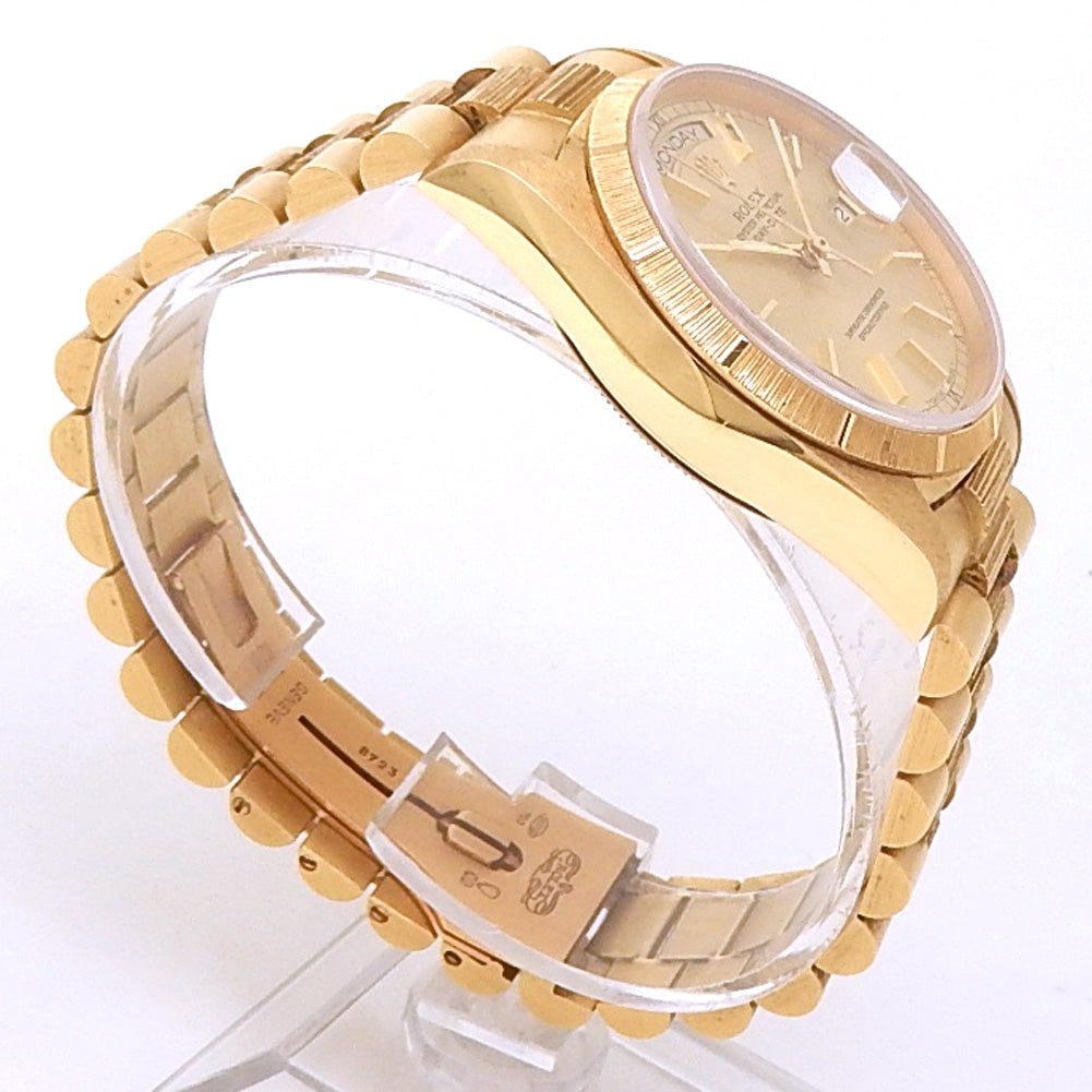 Rolex Day-Date 18078 18k Yellow Gold Bark Champagne Dial - 3