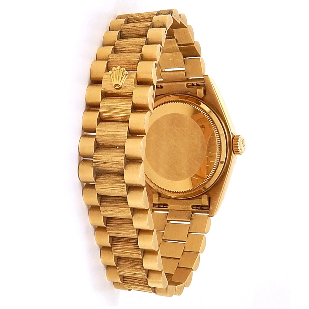 Rolex Day-Date 18078 18k Yellow Gold Bark Champagne Dial - 4