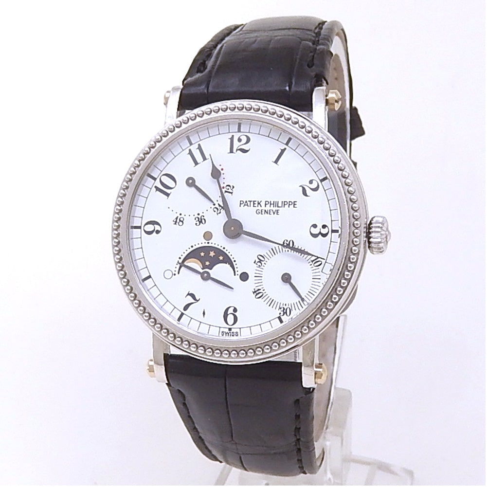 Patek Philippe Complications Moonphase Power Reserve 5015P Platinum White Dial (1 of 6)