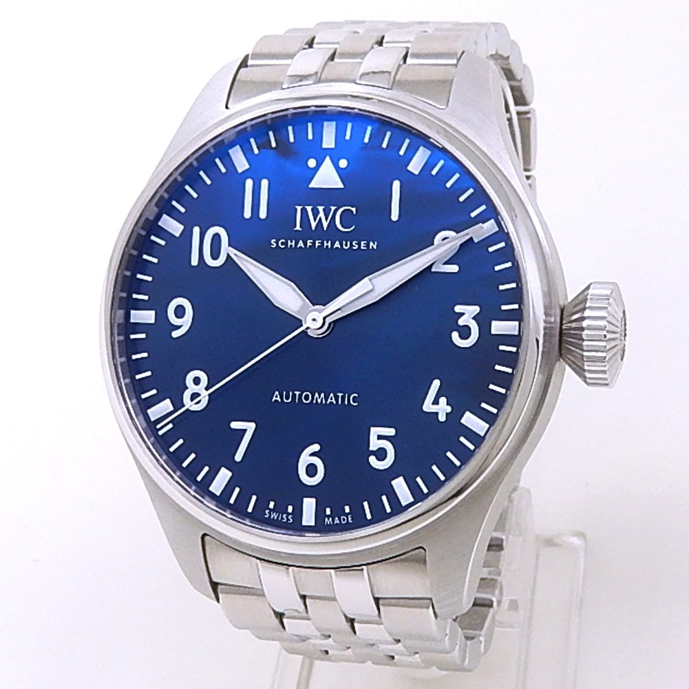 IWC Big Pilot's IW329304 Stainless Steel Blue Dial: The IWC Big Pilot's, Reference IW329304, is a superb blending of historical aviation design and contemporary refinement. Crafted in robust stainless steel, this striking timepiece features a captivati