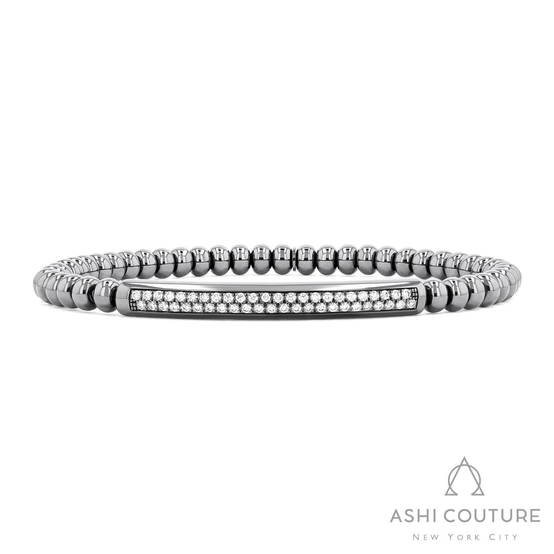 0.55 ctw White Diamond Pave Bar Stretch 18k White Gold Bracelet: Retail Value: $19,035 A vision of luxury, this stunning Pave Bar Stretch bracelet featuring White Diamond defines sophistication. Showcasing the gems in a Bar arrangement, the bracelet consists of 15.