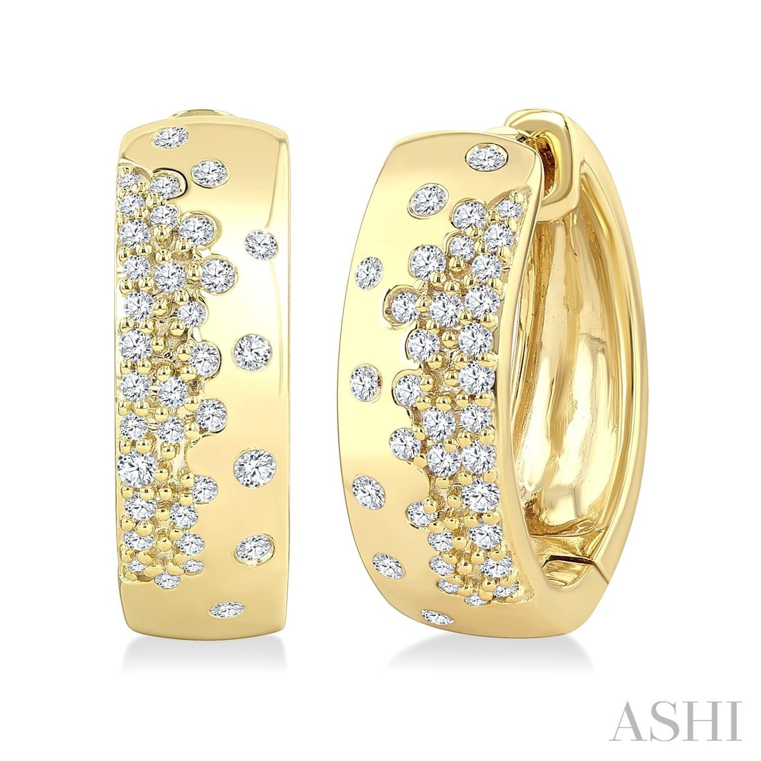 0.33 ctw Mosaic White Diamond 10K Yellow Gold Hoop Earrings: Epitomizing grandeur, this elegant Mosaic pair of earrings featuring White Diamonds stands as a beacon of refined taste. A detailed Mosaic gallery secures the stones, rendered in 5.2 g of lustrous 10K