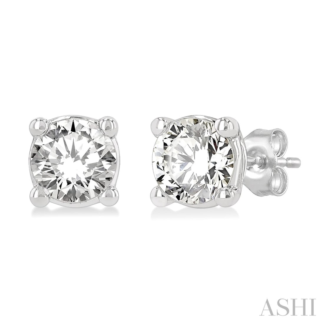 0.33 ctw Round Diamond Solitaire 14K White Gold Stud Earrings: Defining modern elegance, this elegant Solitaire pair of earrings featuring White Diamond captures the essence of style. The gemstones are nestled within a Solitaire framework, supported by a substant