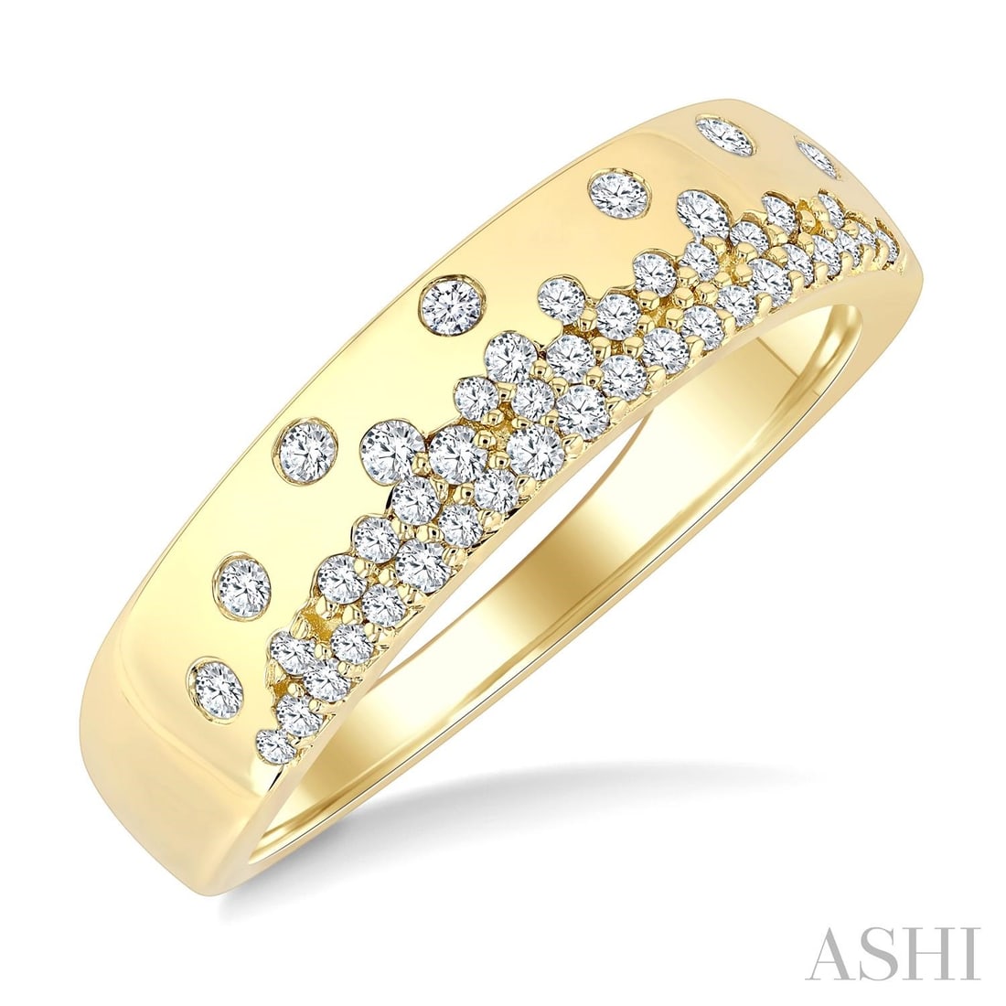 0.25 ctw Diamond 10K Yellow Gold Band Ring (1 of 3)