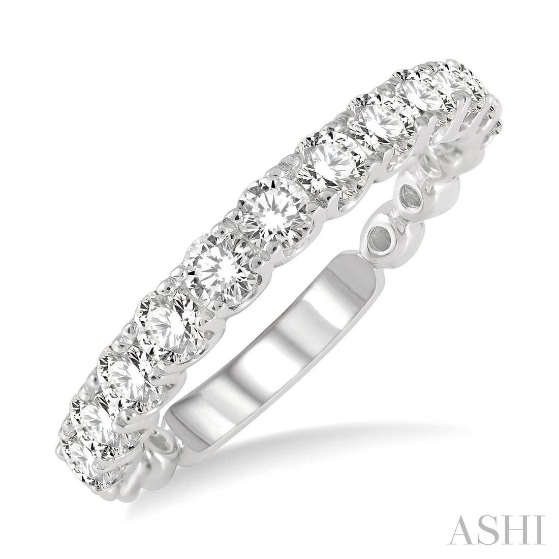 1.01 ctw White Diamond 14K White Gold Ring: Timeless and sophisticated, this stunning lattice ring featuring White Diamond radiates enduring beauty. Expertly mounted in a Half-Eternity Band setting, the ring is crafted in 2.2 grams of solid 14K