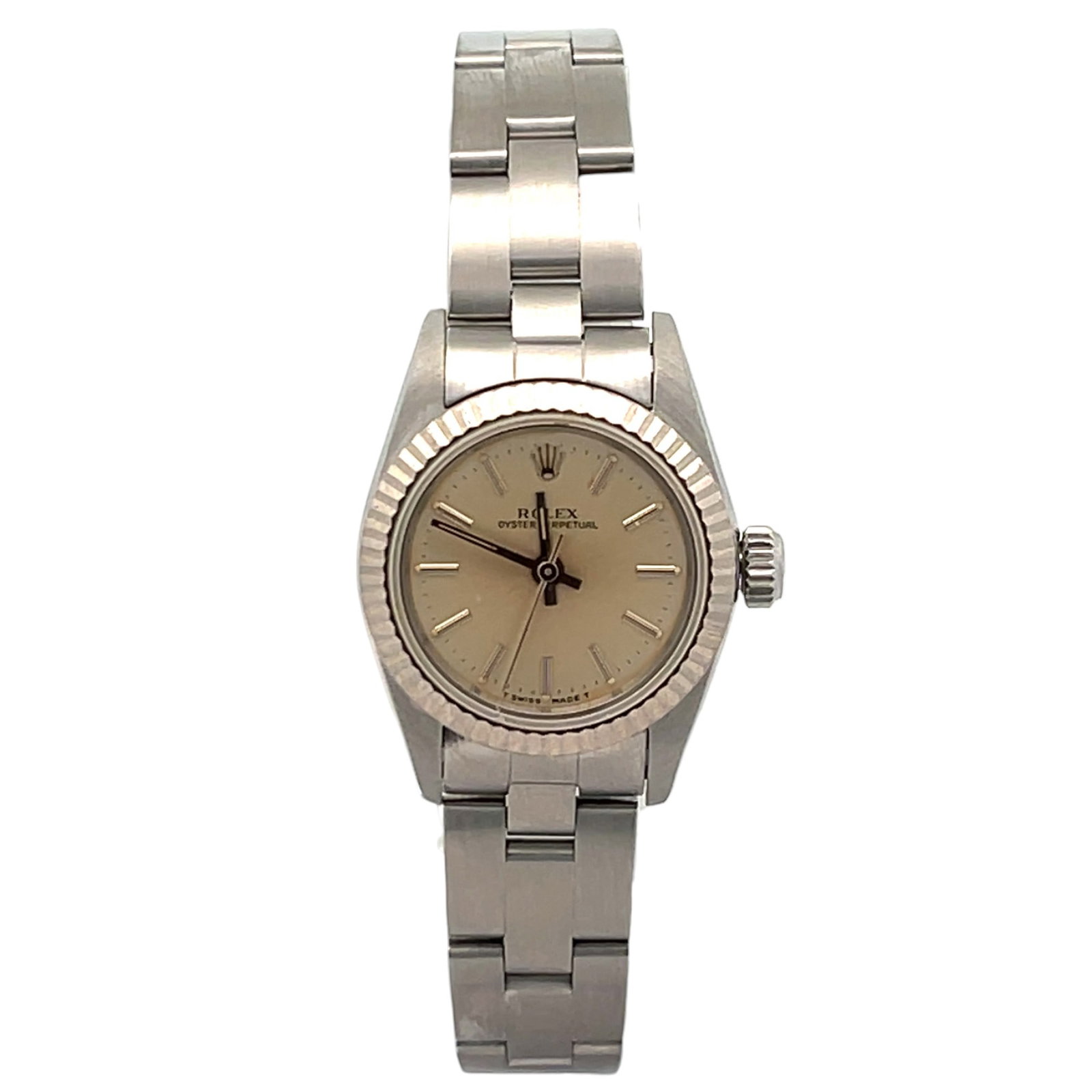 Rolex Oyster Perpetual Lady 67194 Stainless Steel Silver Dial (1 of 3)
