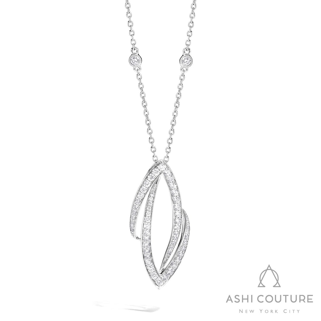 0.88 ctw White Diamond Duchess Allure 18K White Gold Pendant Necklace: Defining modern elegance, this breathtaking Allure pendant featuring Natural Diamonds captures the essence of style. The gemstones are nestled within a Pave framework, supported by a substantial 3.73 