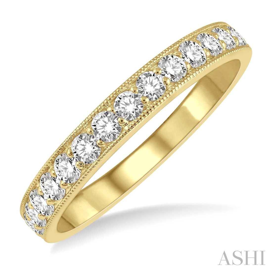 0.50 ctw Pave Diamond 14K Yellow Gold Band Ring: A vision of luxury, this exquisite Pave Cut band ring featuring White Diamond defines sophistication. Expertly mounted in a Half-Eternity Band setting, the band ring is crafted in 2.45 grams of solid 