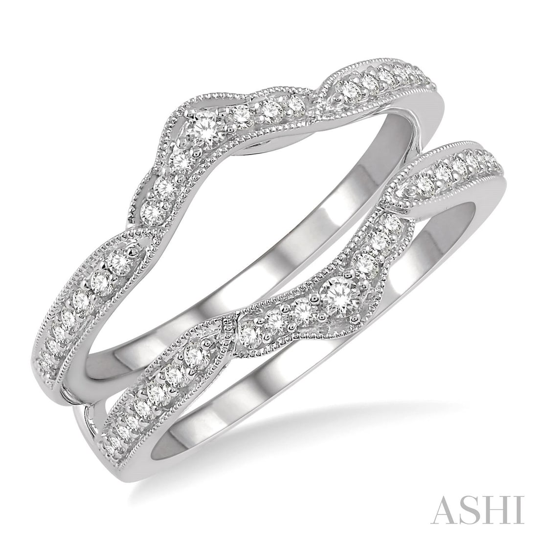 0.32 ctw White Diamond 14K White Gold Insert Ring: Defining modern elegance, this stunning Crown Center ring featuring White Diamond captures the essence of style. Expertly mounted in a Insert Ring setting, the ring is crafted in 4.25 grams of solid 1
