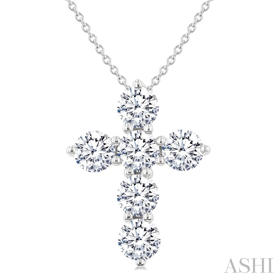 2.04 ctw Round Diamond Christian Cross 14K White Gold Pendant Necklace: An exquisite masterpiece of haute joaillerie, this magnificent Cross pendant featuring Natural Diamonds is a true treasure. Crafted with precision, the Cluster setting is seamlessly integrated into 1.
