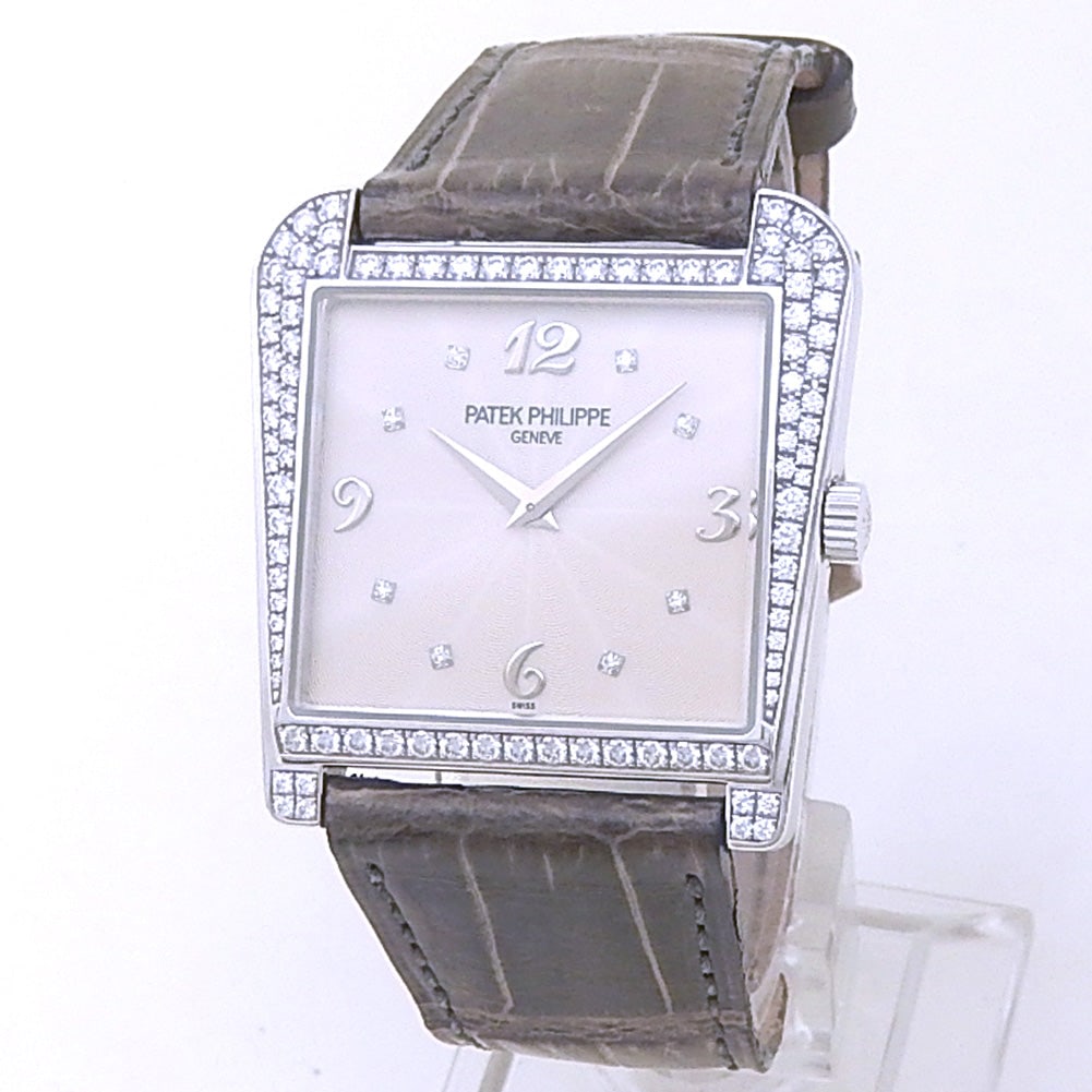 Patek Philippe Calatrava 4888G 18k White Gold Diamond Silver Dial (1 of 5)