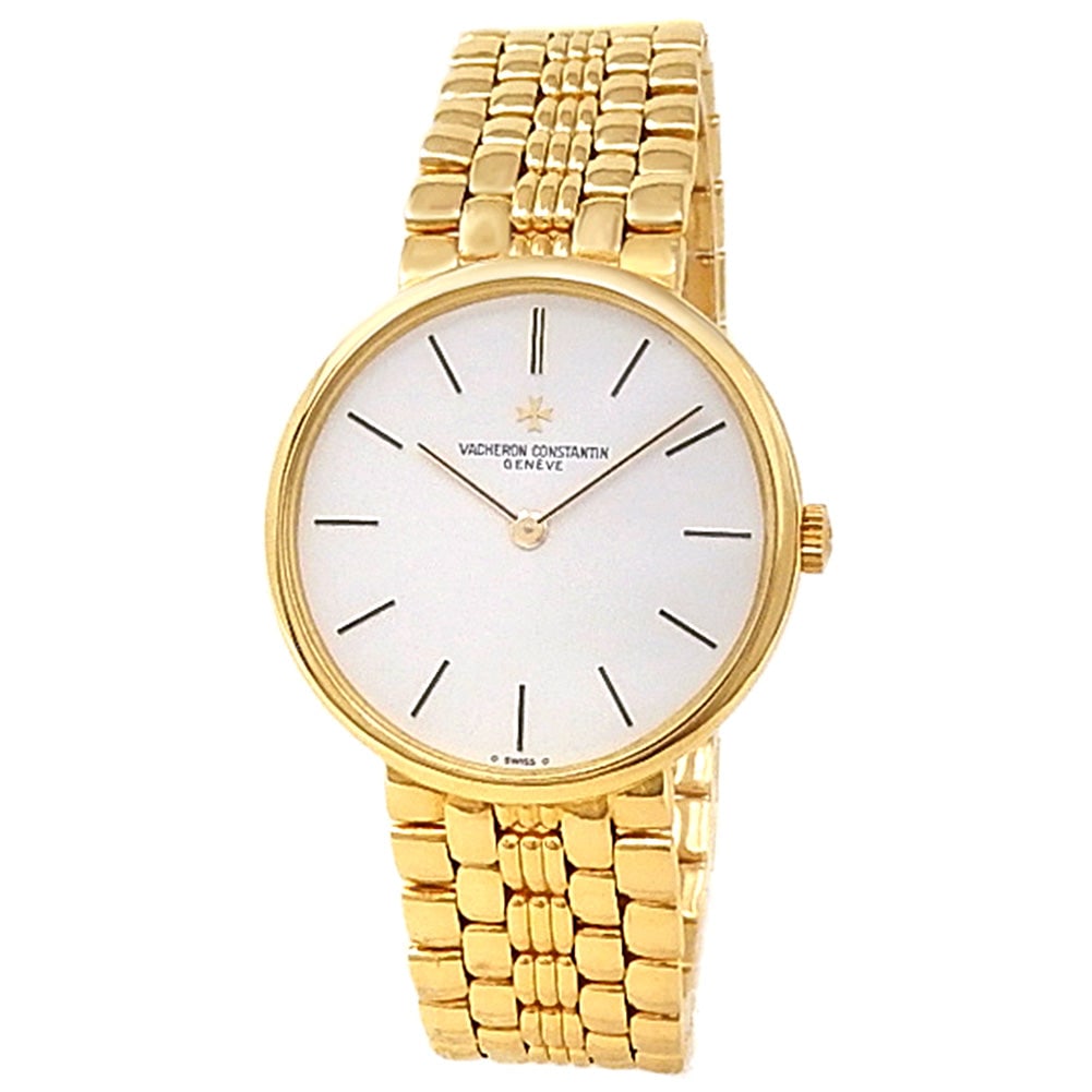 Vacheron Constantin Vintage 39015 18k Yellow Gold White Dial: The Vacheron Constantin Vintage, Reference 39015, is an exquisite testament to refined horological artistry. Beautifully rendered in 18k yellow gold, this magnificent classic features an immaculate Wh