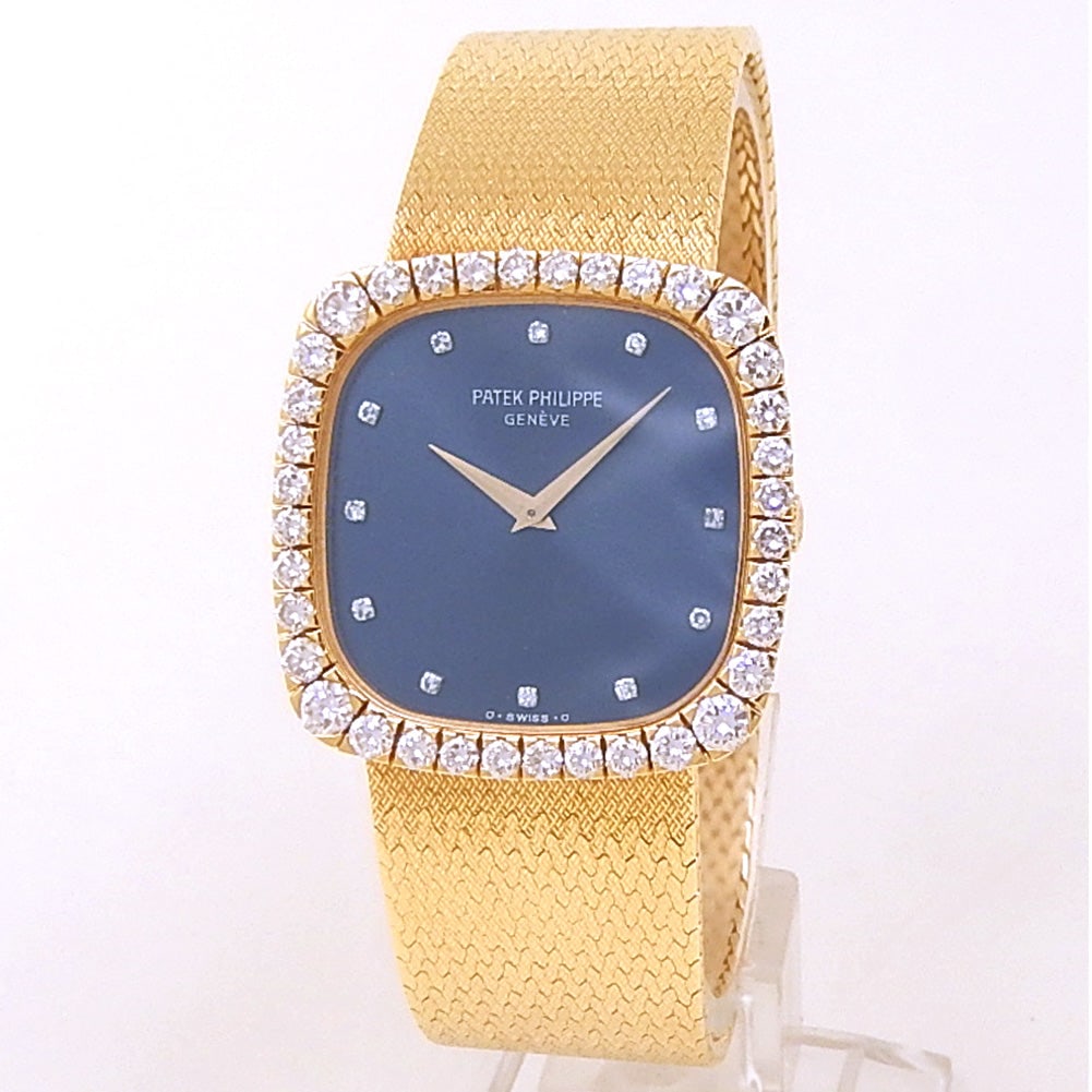 Patek Philippe Vintage 3616/2 18k Yellow Gold Blue Diamond Dial (1 of 5)