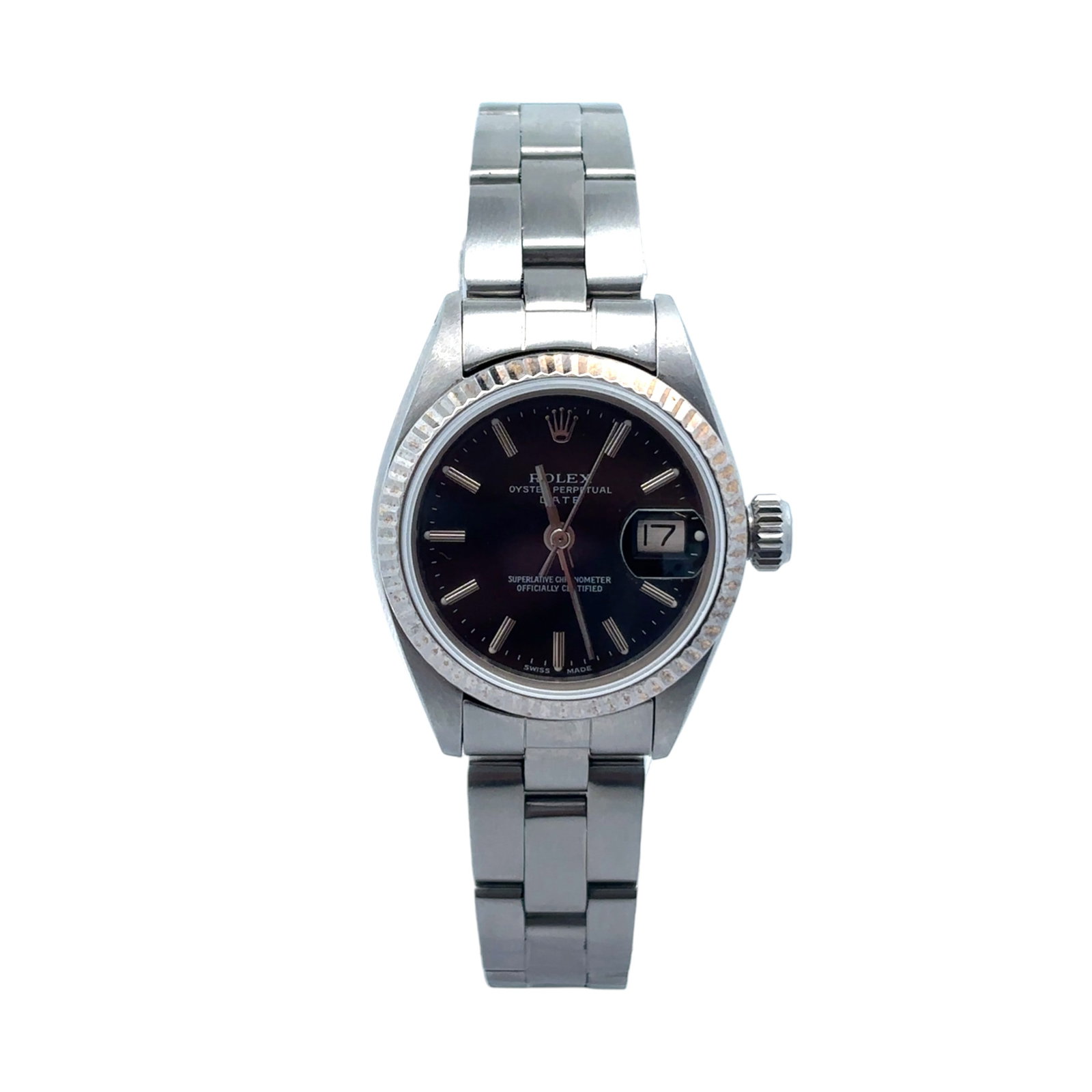 Rolex Lady-Datejust 6916 Stainless Steel Black Dial: The Rolex Lady-Datejust, Reference 6916, is a timeless expression of elegance. Crafted in stainless steel, this 26mm timepiece features a captivating black dial that exudes understated sophisticat