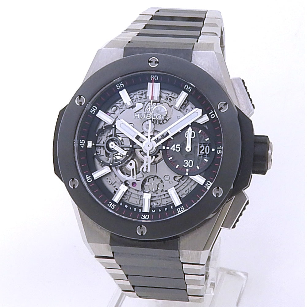 Hublot Big Bang Integrated 451.NM.1170.NM Ceramic Titanium Skeleton Dial: The Hublot Big Bang Integrated, Reference 451.NM.1170.NM, represents the pinnacle of contemporary horological architecture. Forged from an ultra-tough combination of black ceramic and lightweight tita