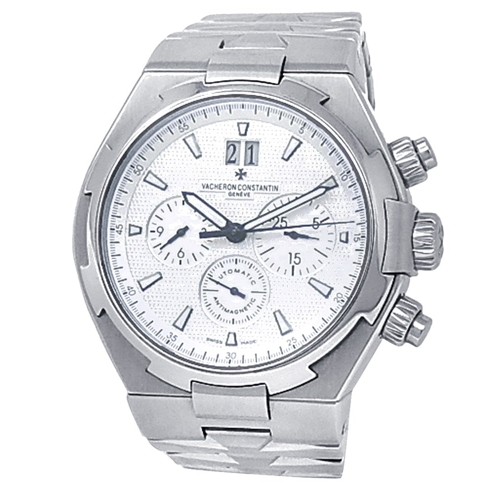 Vacheron Constantin Overseas Chronograph 49150/B01A-9095 Stainless Steel Silver Dial: The Vacheron Constantin Overseas Chronograph, Reference 49150/B01A-9095, masterfully integrates sporting legacy with exceptional mechanical artistry. Crafted in high-grade stainless steel, this striki