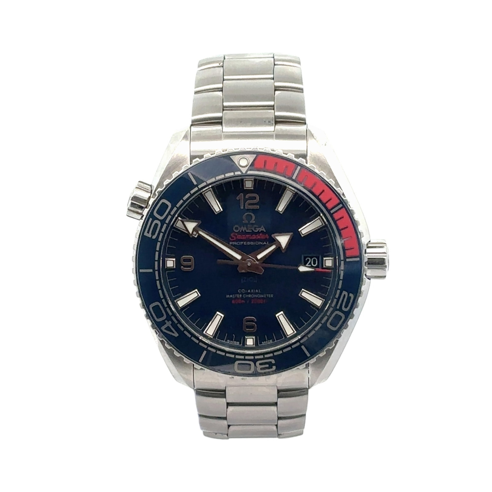 Omega Seamaster Planet Ocean 522.32.44.21.03.001 Steel Navy Blue Dial: The Omega Seamaster Planet Ocean, Reference 522.32.44.21.03.001, is a distinguished diver's watch, released in 2017 as a limited edition of 2,018 pieces to honor the 2018 PyeongChang Olympic Games. It
