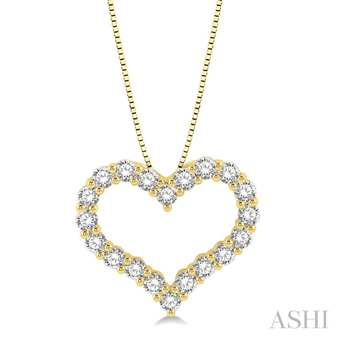 1.0 ctw Heart Shape Diamond 14K Yellow Gold Pendant: Timeless and sophisticated, this elegant Heart Shape pendant featuring White Diamond radiates enduring beauty. Securely held in a classic Open Framework design, the pendant is forged from 1.4 grams of