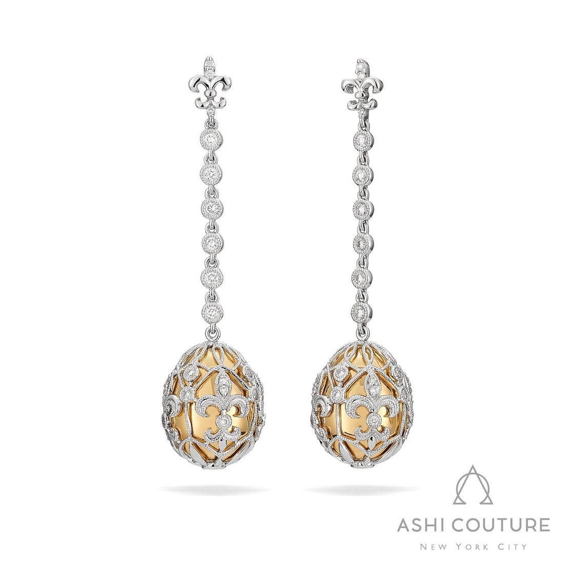 0.61 ctw White Diamond Cage Drop 18k Gold Earrings: Retail Value: $11,250 A vision of luxury, this exquisite Cage Drop pair of earrings featuring White Diamond defines sophistication. A detailed Drop gallery secures the stones, rendered in 12.15 grams 