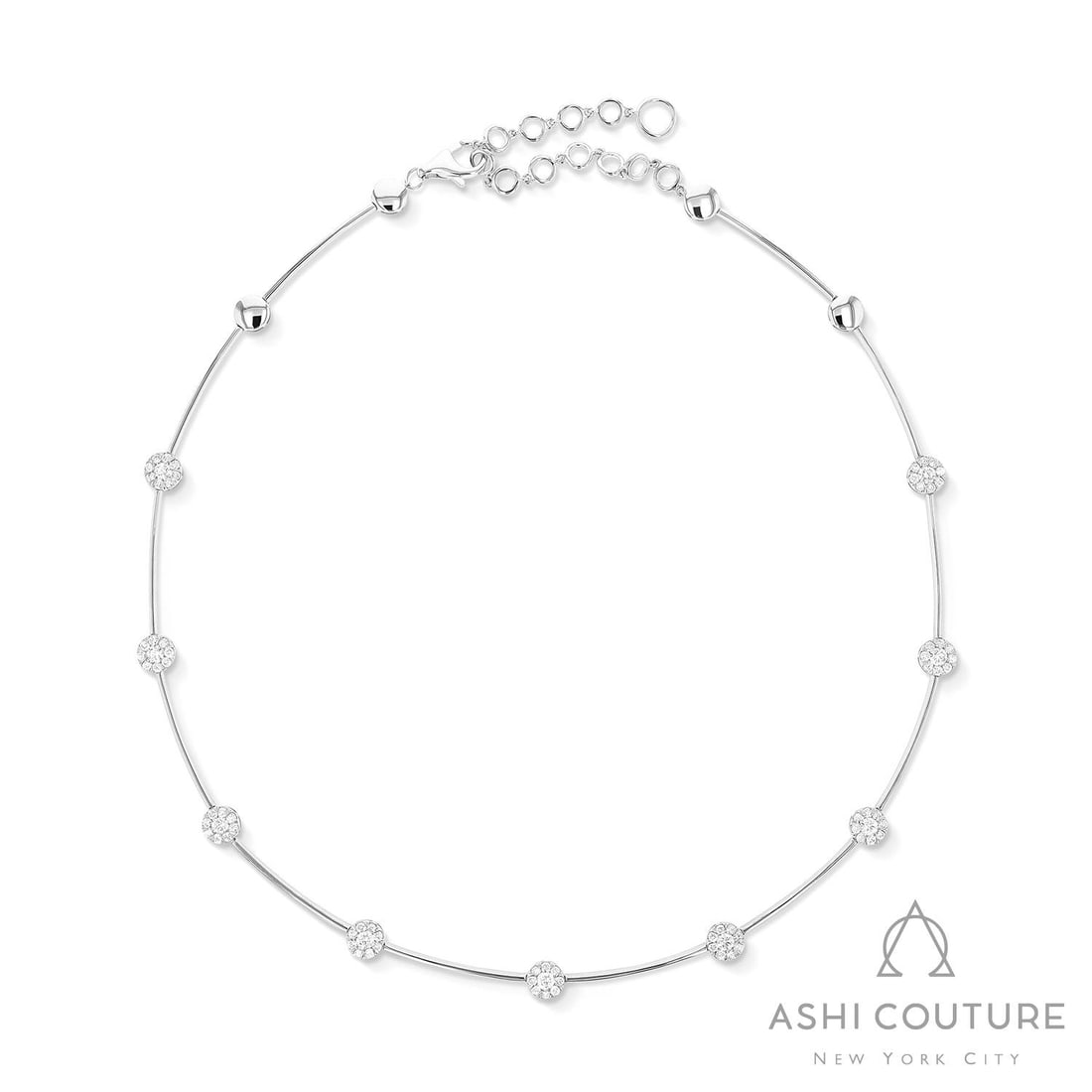 Fiori Cluster 2.36 ctw Diamond 18K White Gold Necklace: A testament to superior craftsmanship, this exquisite Fiori Cluster necklace featuring Natural Diamonds is unparalleled. Crafted with precision, the Cluster setting is seamlessly integrated into 18.9 