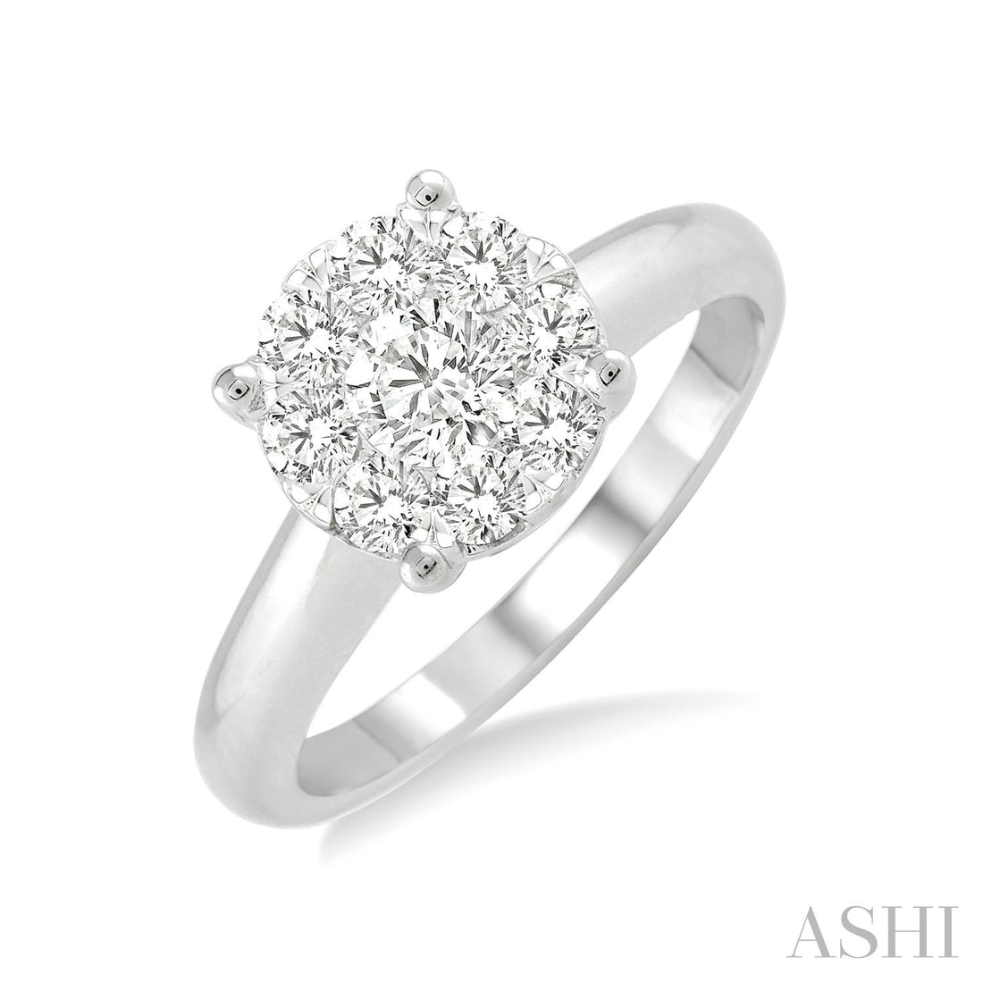 0.35 ctw White Diamond Cluster 14K White Gold Ring: Epitomizing grandeur, this breathtaking Cluster ring featuring White Diamond stands as a beacon of refined taste. Crafted with precision, the Cluster setting is seamlessly integrated into 2.5 grams of