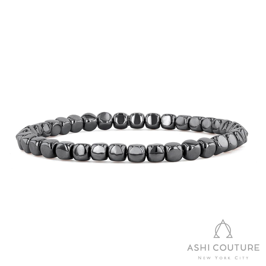 Sereno Bead Stretch Black Rhodium 18k White Gold Bracelet (1 of 2)