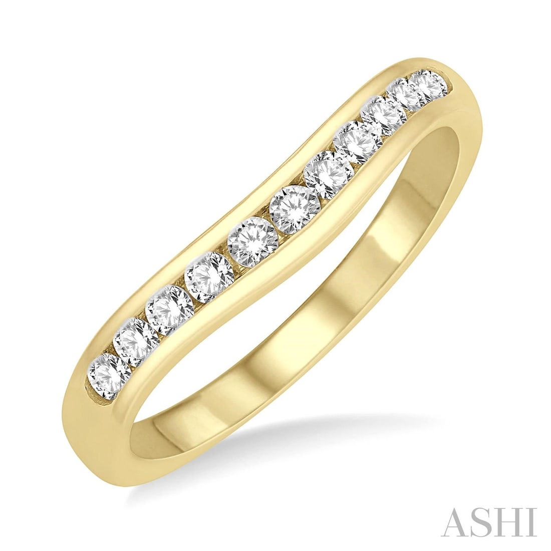0.33 ctw Diamond 14K Yellow Gold Wedding Band: A vision of luxury, this elegant Inlay ring featuring Natural Diamonds defines sophistication. Expertly mounted in a Channel-Set Band setting, the ring is crafted in 2.5 grams of solid 14K Yellow Gold