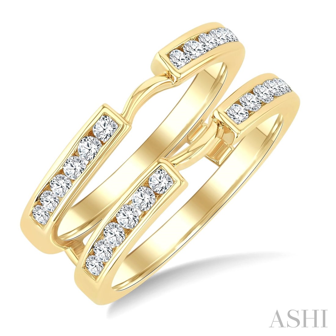 0.50 ctw White Diamond 14K Yellow Gold Insert Ring: Exuding opulence and grace, this elegant Channel Set ring featuring White Diamond is crafted for the distinguished. A detailed Channel-Set gallery secures the stones, rendered in 5.25 grams of lustrou