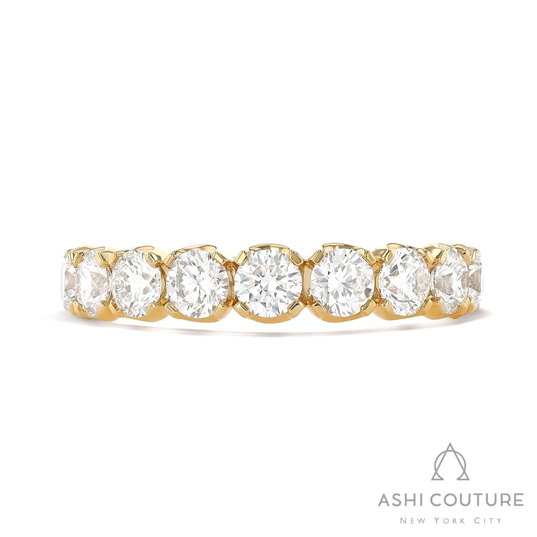 1.51 ctw White Diamond 18K Yellow Gold Band Ring: A testament to superior craftsmanship, this stunning Duchess Classic Band ring featuring White Diamond is unparalleled. Showcasing the gems in a Line arrangement, the ring consists of 3.35 grams of 18