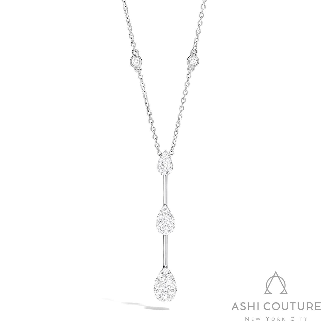 0.87 ctw Diamond Fiori Cluster 18K White Gold Pendant: A vision of luxury, this elegant Fiori Cluster pendant featuring White Diamond defines sophistication. Expertly mounted in a Drop Pendant setting, the pendant is crafted in 1.55 grams of solid 18K Whi