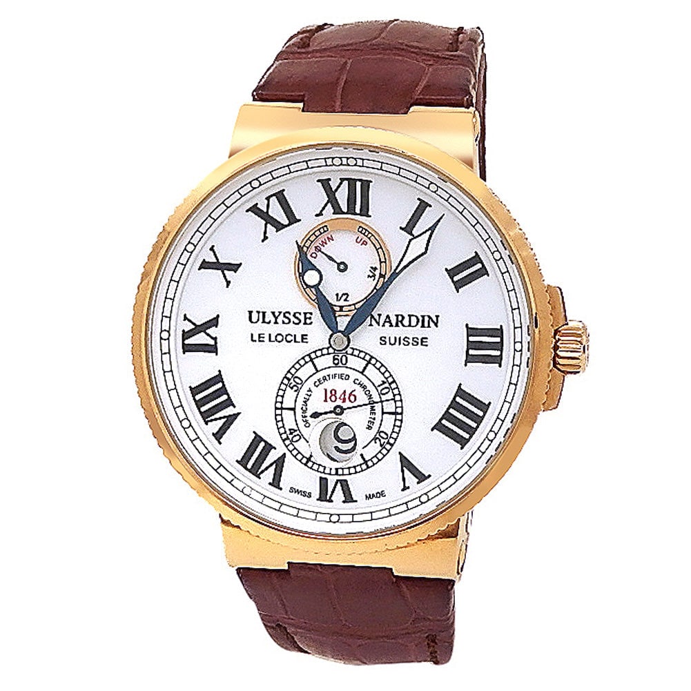 Ulysse Nardin Maxi Marine Chronometer 266-67/40 18k Rose Gold White Dial (1 of 5)