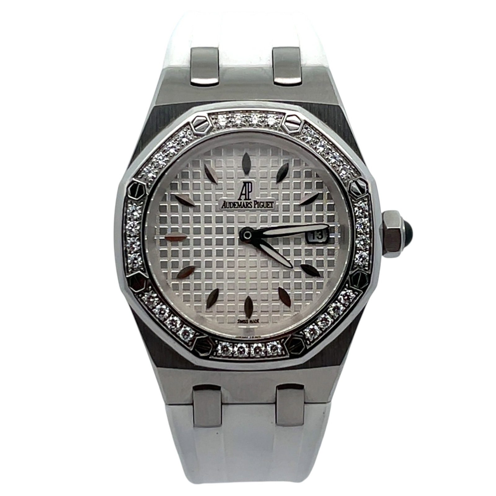 Audemars Piguet Royal Oak Lady Quartz ALINGHI 67611.ZZ Diamond Bezel Silver Dial (1 of 3)