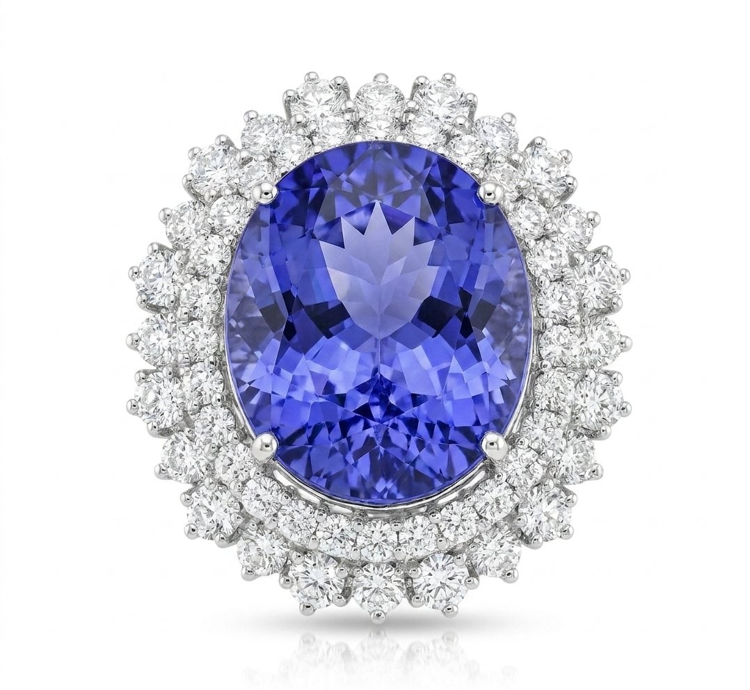 Tanzanite and Diamond Ring in 14K White Gold: Featured Collection: The Kelly Christie Collection Exclusively Curated By: Serenity Gallery The Kelly Christie Collection crafts heirloom-quality masterpieces designed not just to adorn, but to captur