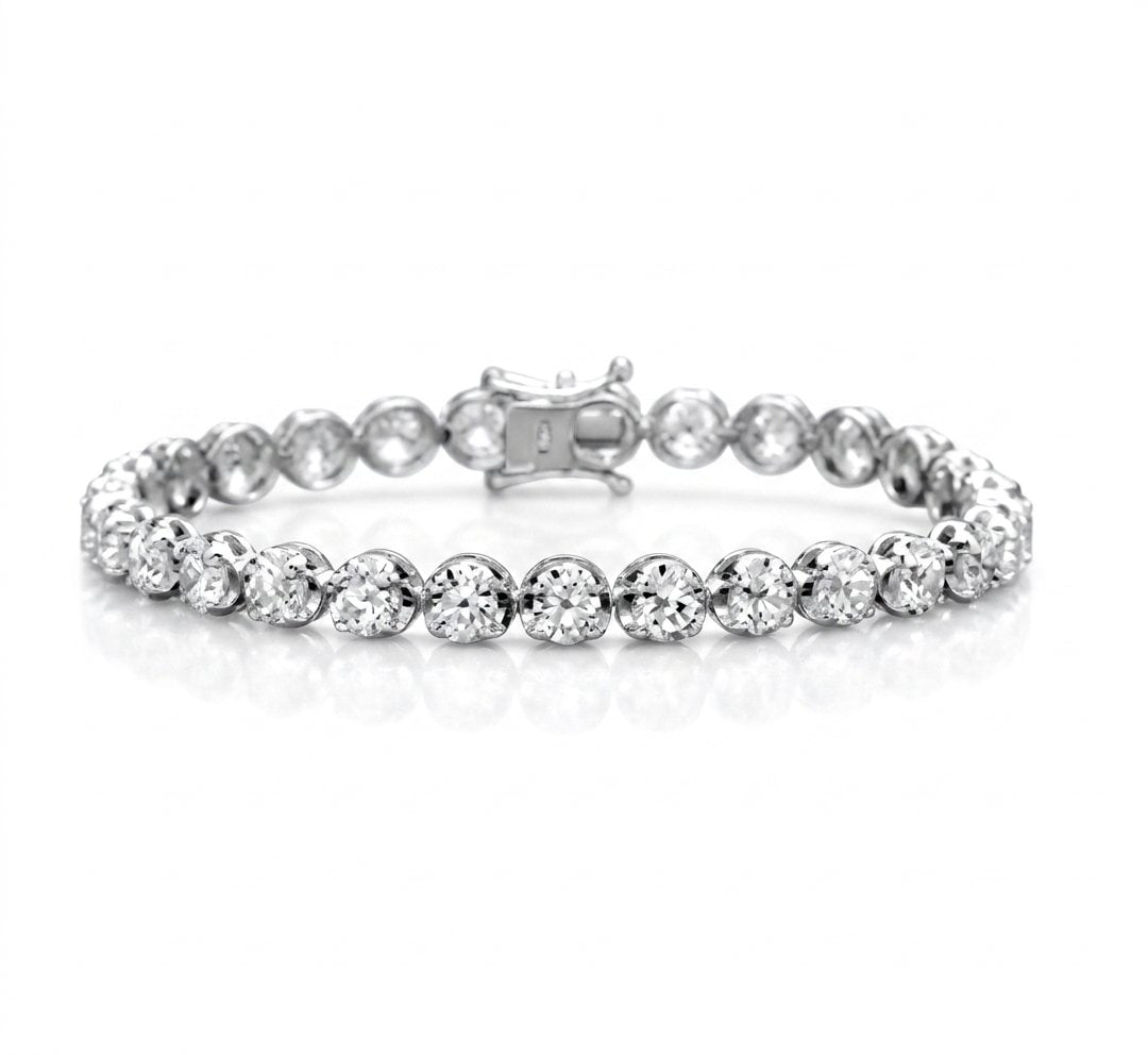 Diamond Bracelet in 18K White Gold: Featured Collection: The Kelly Christie Collection Exclusively Curated By: Serenity Gallery The Kelly Christie Collection crafts heirloom-quality masterpieces designed not just to adorn, but to captur