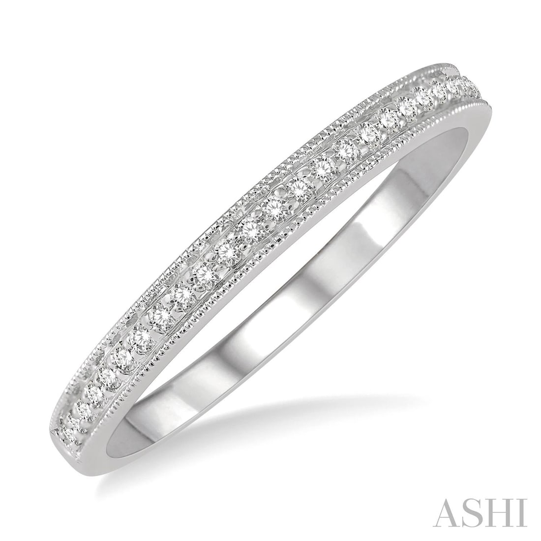 0.11 ctw Round Diamond Pave 14K White Gold Wedding Band Ring: Epitomizing grandeur, this elegant Milgrain ring featuring Natural Diamonds stands as a beacon of refined taste. Crafted with precision, the Pave setting is seamlessly integrated into 2.0 grams of 14K