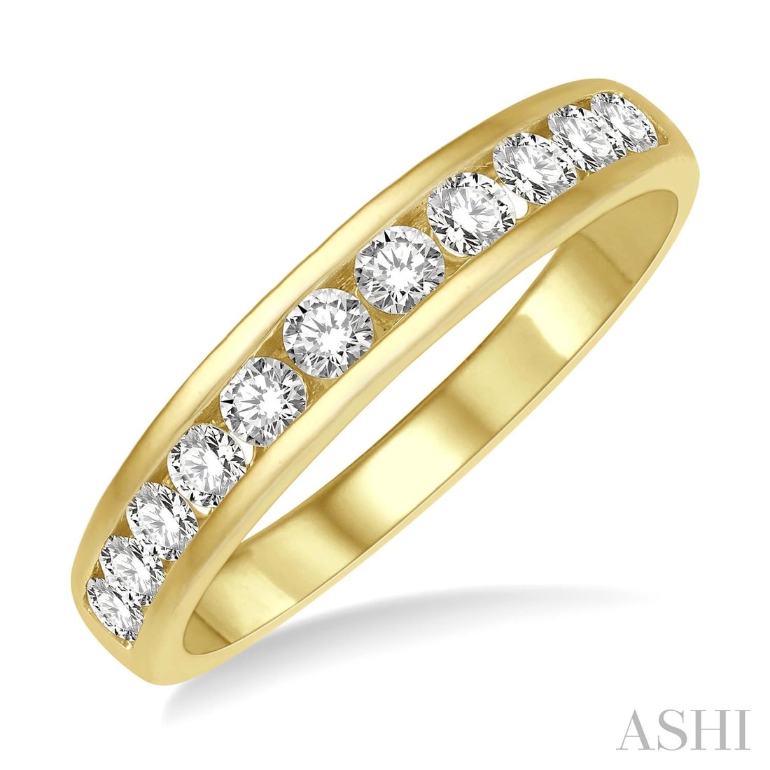 0.50 ctw Channel Set Diamond Wedding Band 14K Yellow Gold: Rare and radiant, this exquisite Channel Set ring featuring White Diamond offers a touch of the extraordinary. Crafted with precision, the Channel setting is seamlessly integrated into 2.6 grams of 14