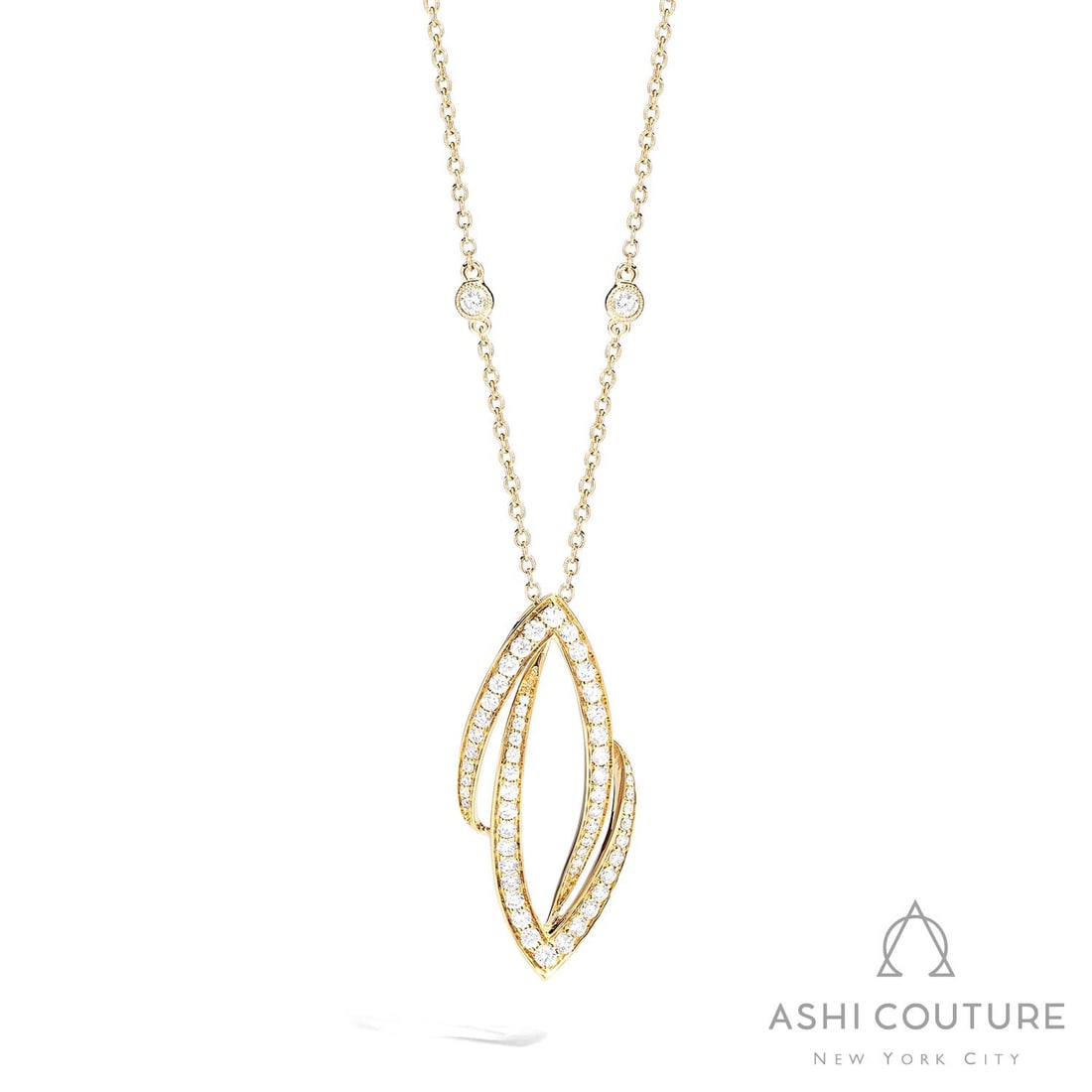 0.88 ctw Pave White Diamond Duchess Allure 18K Yellow Gold Pendant Necklace: An exquisite masterpiece of haute joaillerie, this breathtaking Duchess Allure pendant necklace featuring Natural Diamonds is a true treasure. Crafted with precision, the Pave setting is seamlessly in