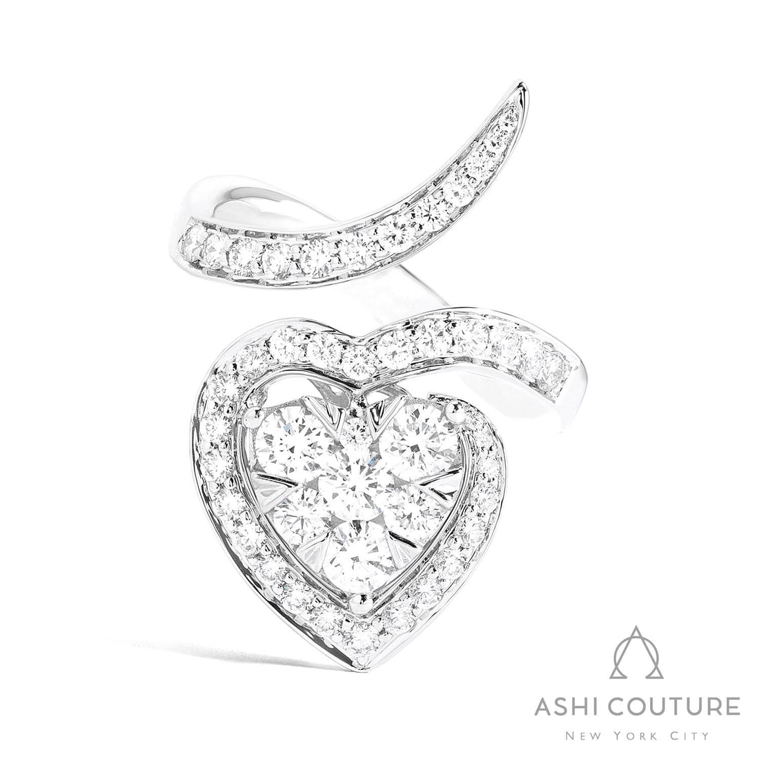 1.38 ctw Diamond Fiori Cocktail Cluster 18K White Gold Ring: A testament to superior craftsmanship, this magnificent Cluster ring featuring Natural Diamonds is unparalleled. Showcasing the gems in a Halo arrangement, the ring consists of 6.85 grams of 18K White
